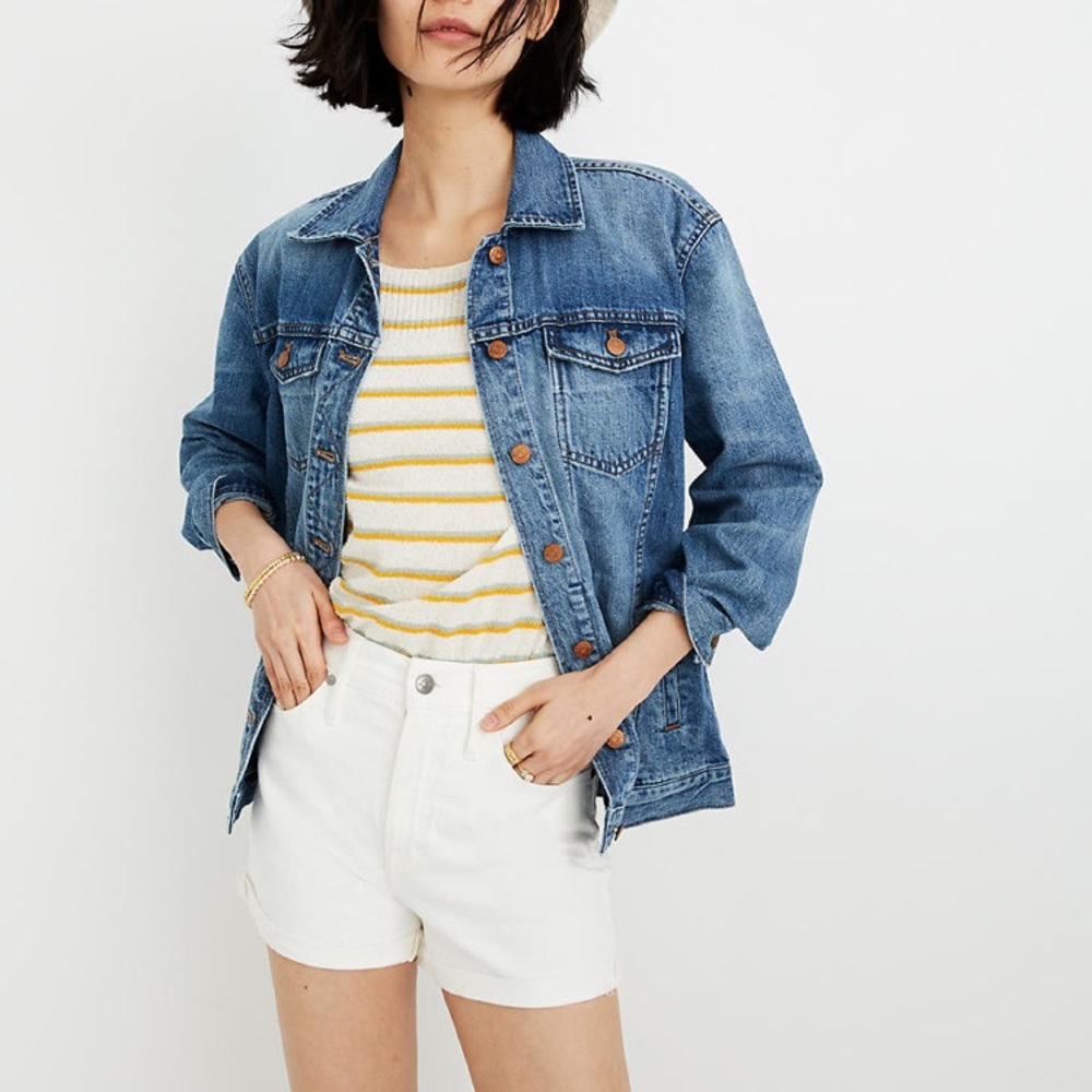 Madewell White Denim Shorts